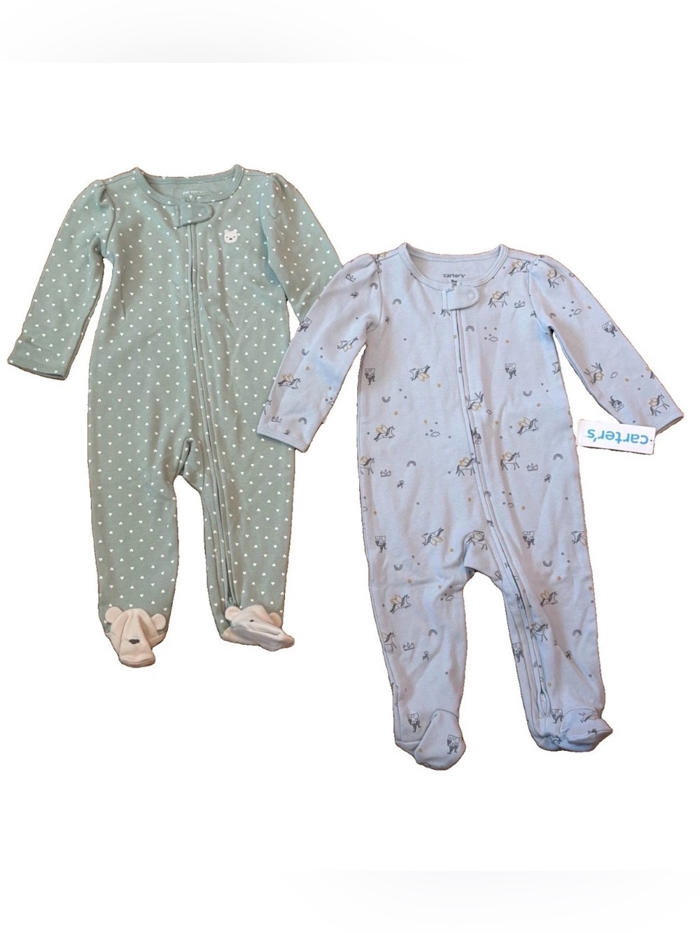 Carter’s Baby Girls 2-Piece 2 Way Sleep & Play Pajamas - 9M